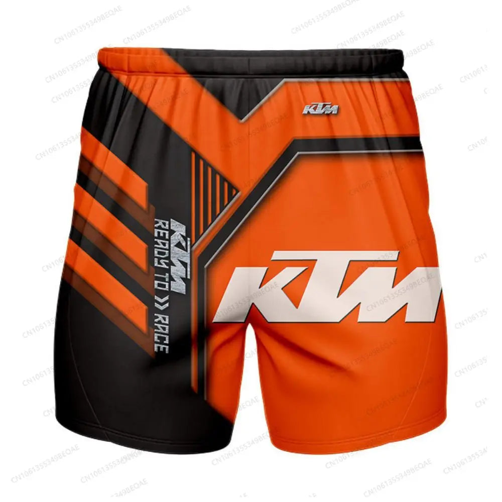 KTM Baggy Shorts Man Summer Men Clothing Male Clothes Men's Gym Shorts Motorcycle Supplies Short Pants Motocross Sweatsuit