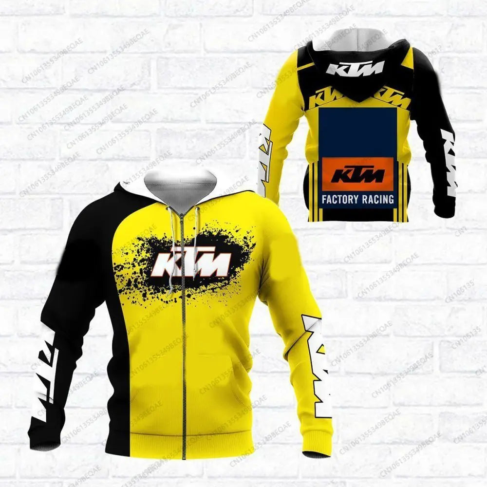 KTM Clothes for Man Hoodies Streetwear Zip-up Hoodie New in Tops & Tees Hooded Shirt Motorcycle Accessories Cycling Clothing Men