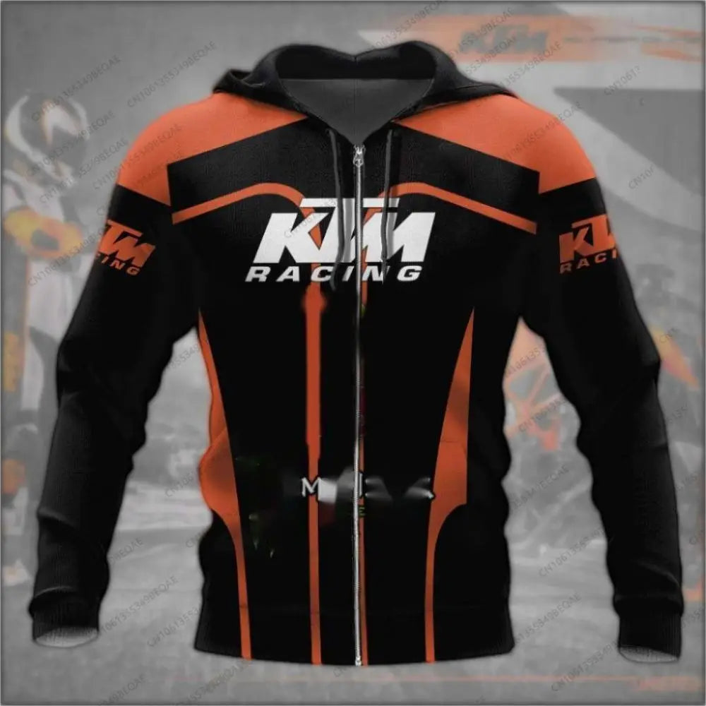 KTM Clothes for Man Hoodies Streetwear Zip-up Hoodie New in Tops & Tees Hooded Shirt Motorcycle Accessories Cycling Clothing Men
