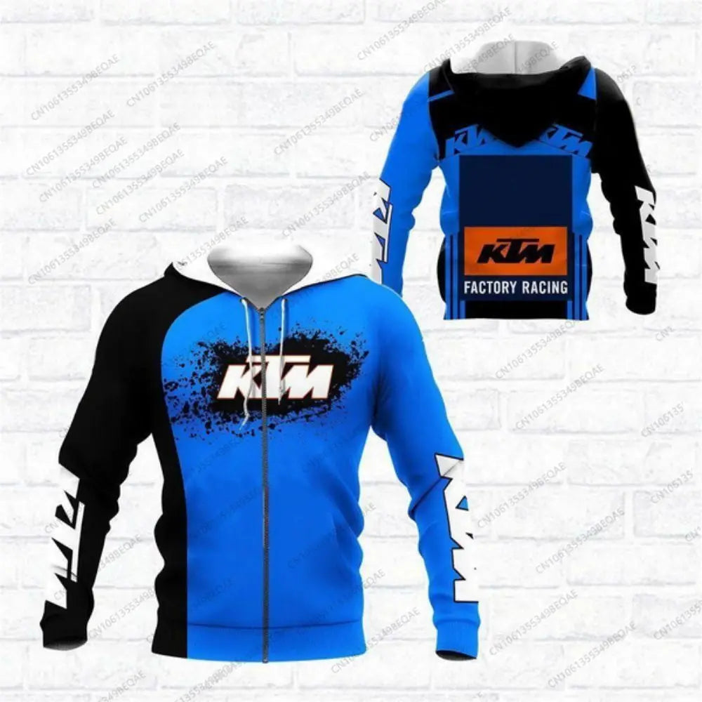 KTM Clothes for Man Hoodies Streetwear Zip-up Hoodie New in Tops & Tees Hooded Shirt Motorcycle Accessories Cycling Clothing Men