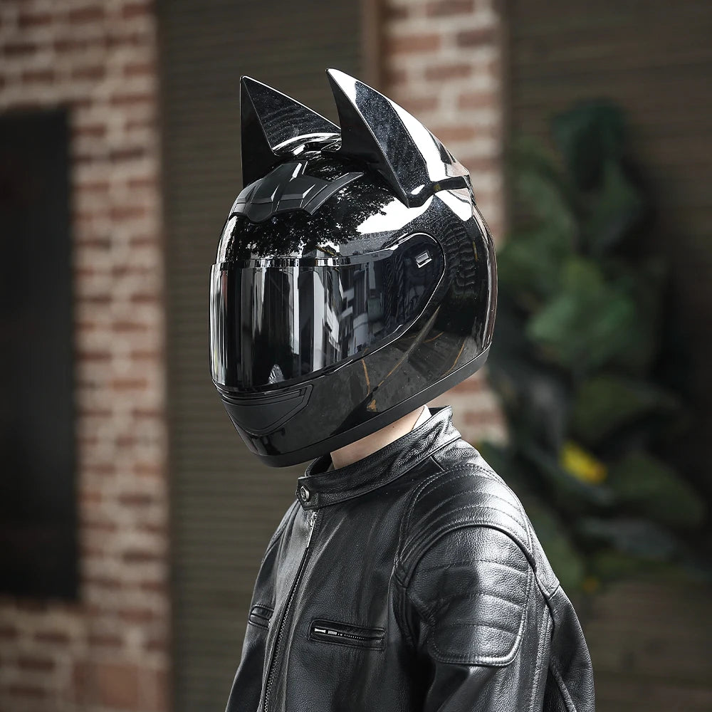 Motorcycle Helmet Full Face Bat Ears