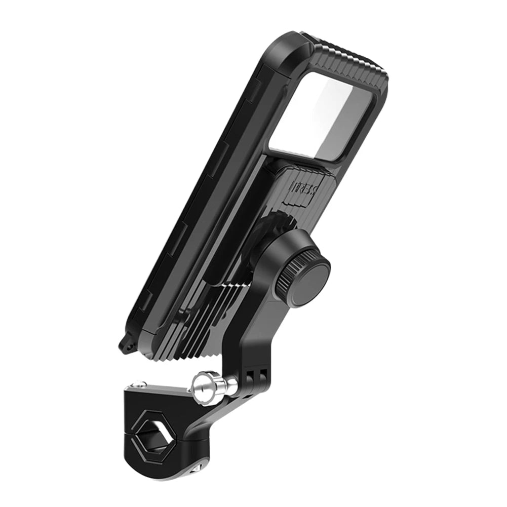 Waterproof Rear View Mirror Phone Support Strong Suction Cellphone Mount Flexible Motorcycle Phone Box Stand for 4-7 Inch Phone