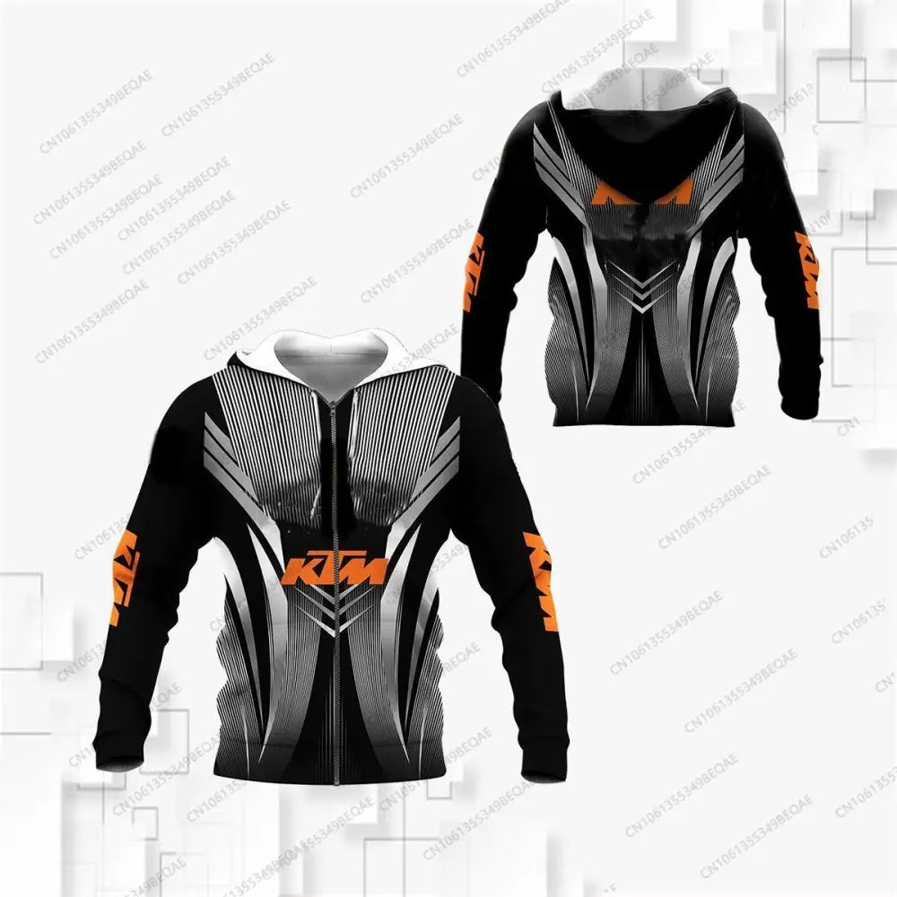 KTM Clothes for Man Hoodies Streetwear Zip-up Hoodie New in Tops & Tees Hooded Shirt Motorcycle Accessories Cycling Clothing Men
