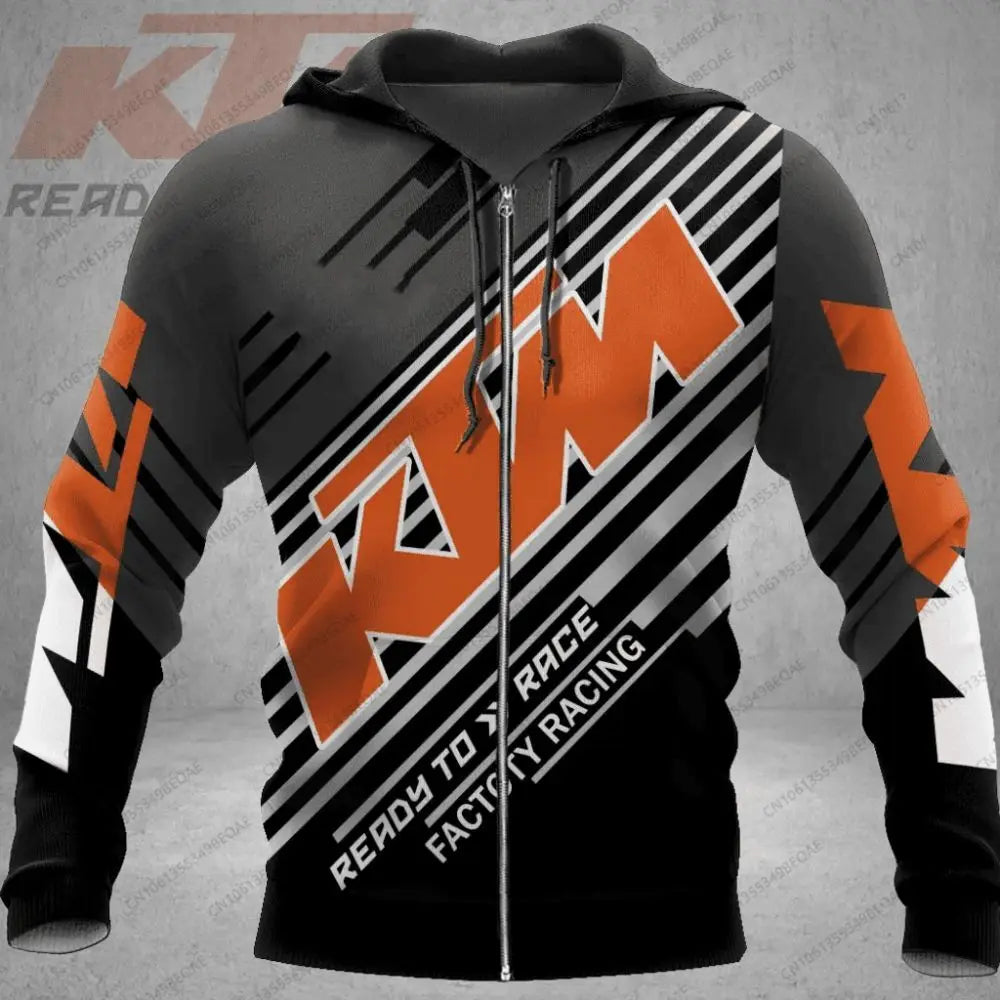 KTM Clothes for Man Hoodies Streetwear Zip-up Hoodie New in Tops & Tees Hooded Shirt Motorcycle Accessories Cycling Clothing Men